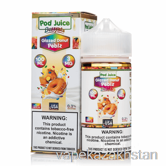 Vape Disposable Glazed Donut Peblz - Pod Juice - 100mL 12mg